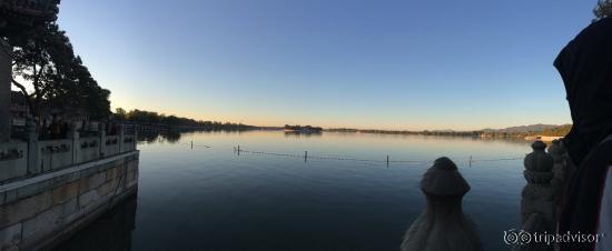 early morning view of the lake
