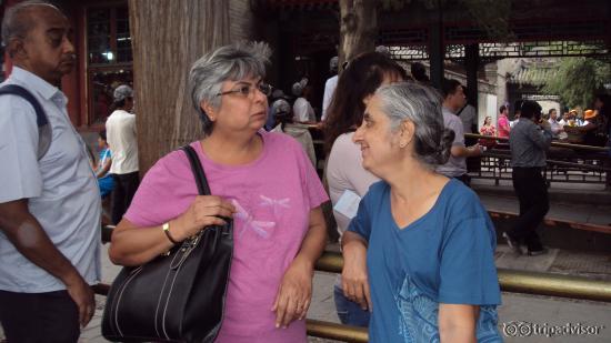Jaloo With Nargish enjoying at The Temple Complex at Kunming Lake, China.