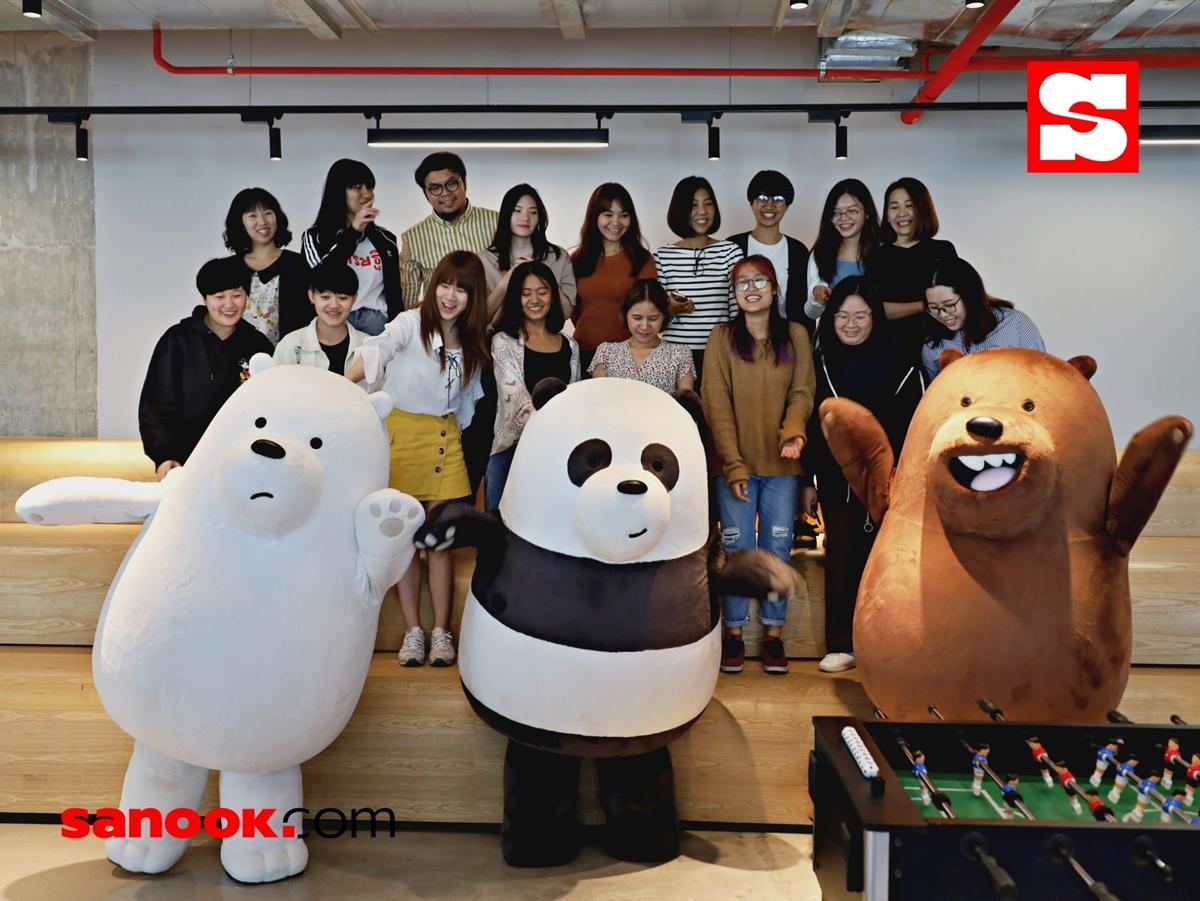 เมื่อ 3 หมีจอมทะเล้น We Bare Bears มาป่วนชาว Sanook ถึง Tencent Thailand