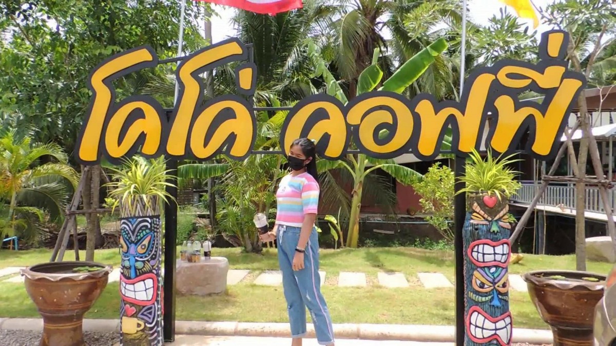 พาไปชิม กาแฟน้ำมะพร้าวอ่อน บรรยากาศท่ามกลางสวนมะพร้าว