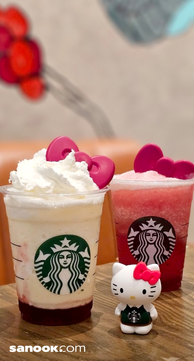 รีวิวเครื่องดื่มรสแอปเปิ้ลและคอลเลกชันสุดคิวท์จาก Hello Kitty | Starbucks