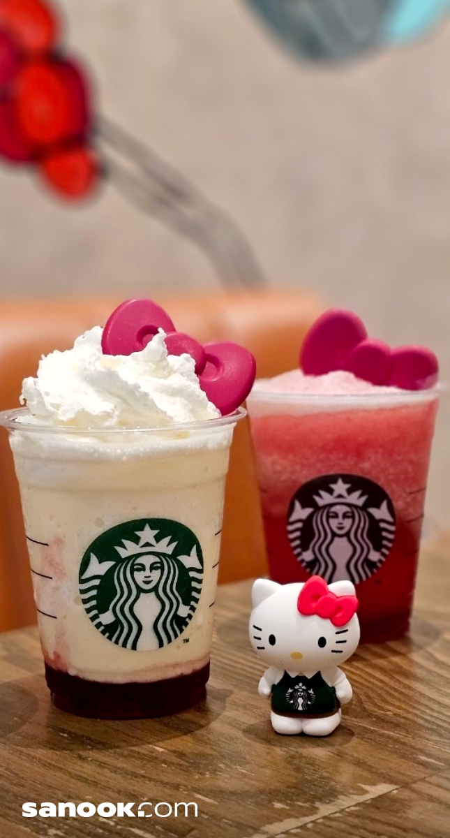 รีวิวเครื่องดื่มรสแอปเปิ้ลและคอลเลกชันสุดคิวท์จาก Hello Kitty | Starbucks