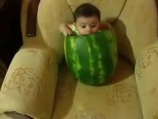 เด็กกินแตงโม กินแบบนี้น่ารักมั้ย