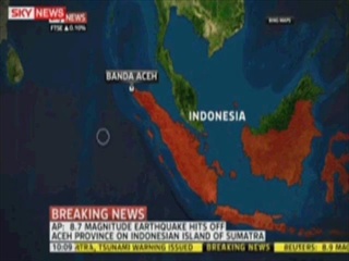 แผ่นดินไหว 8.9 ริกเตอร์ อินโดนีเซีย