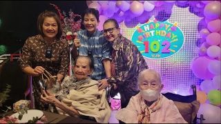 "คุณยายมารศรี" ฉลองวันเกิด อายุ 102 ปี แฟนๆ ร่วมอวยพรสุดอบอุ่น