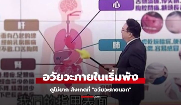 หมอจีนเผยวิธีสังเกต พิษสะสมอวัยวะภายใน ดูได้จากอวัยวะภายนอก