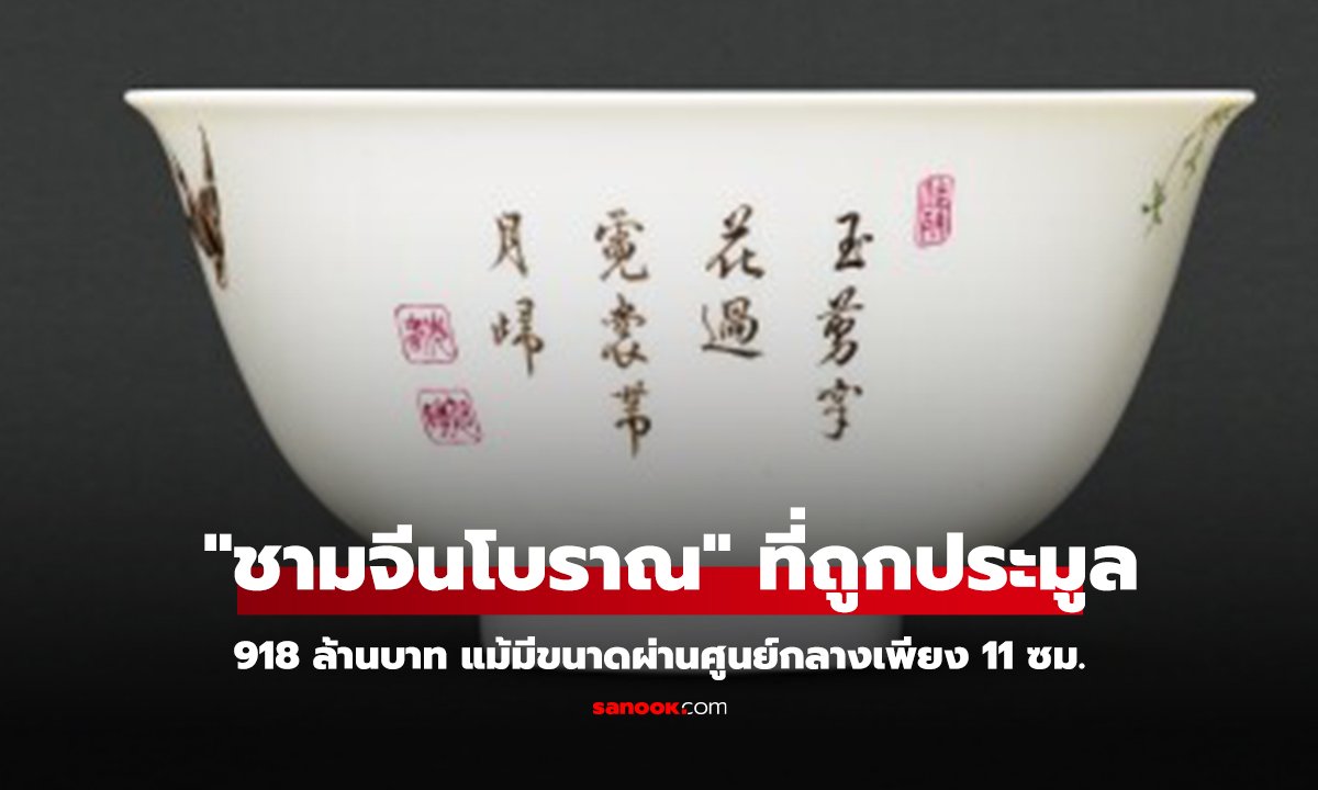 ชามใบจิ๋วราคา 918 ล้าน! แปลความหมายจีนบนของล้ำค่าโลก