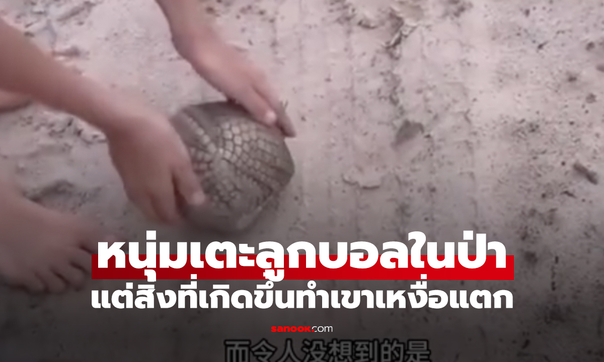 เจอลูกบอลกลางป่า! ชายหนุ่มเตะแค่ 2 ครั้ง แต่สิ่งที่เกิดขึ้นทำเขาเหงื่อแตก