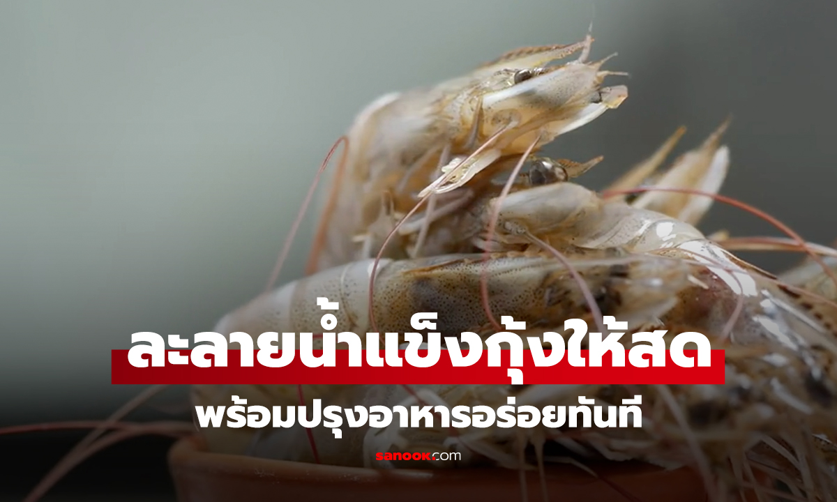 ละลายน้ำแข็งกุ้งให้สด พร้อมปรุงอาหารอร่อยทันที