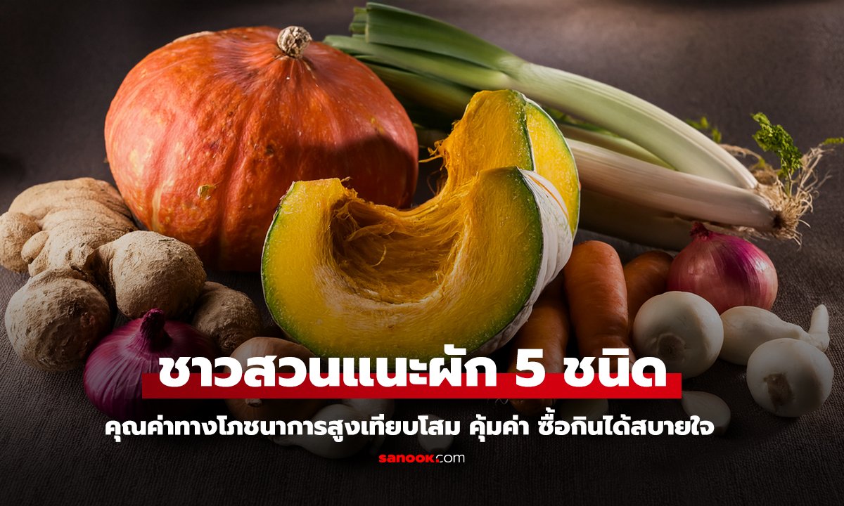 ผัก 5 ชนิด ไม่ใช้ยาฆ่าแมลง คุณค่าเทียบโสม