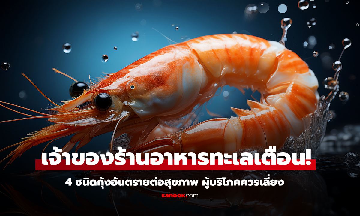 4 ชนิดกุ้งอันตราย กินแล้วเสี่ยง ควรเลี่ยงเพื่อสุขภาพปลอดภัย