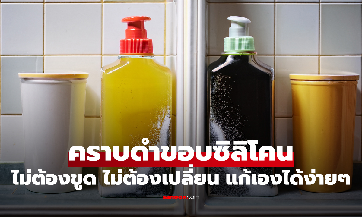 ขจัดคราบดำขอบซิลิโคน ไม่ต้องขูด ไม่ต้องเปลี่ยน แก้เองได้ง่ายๆ