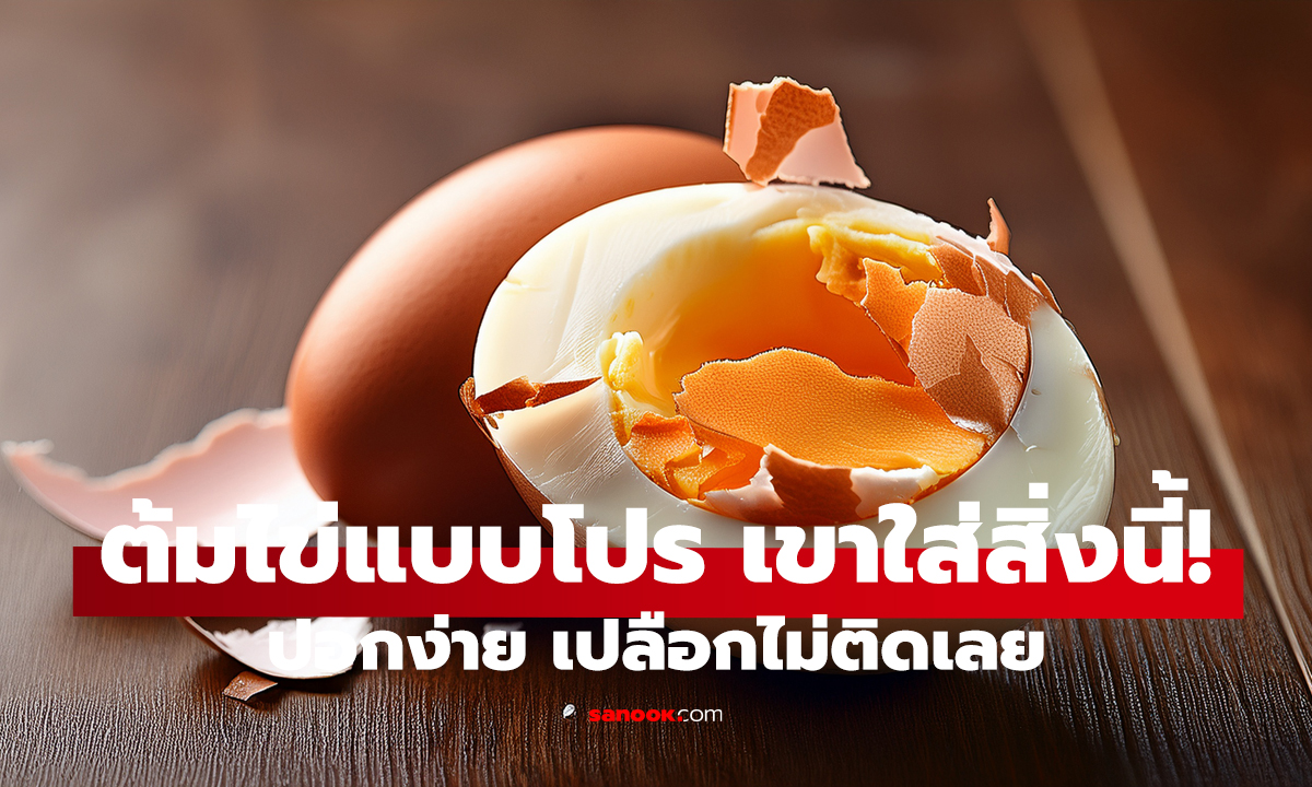 ต้มไข่แค่เติม 1 ช้อน! เปลือกล่อน ไม่แตก ไม่ติด