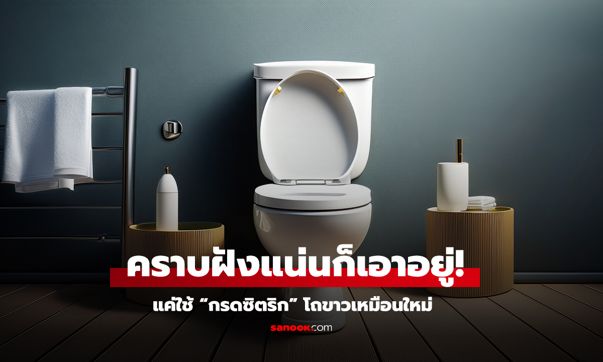 ล้างคราบเหลืองโถส้วมให้หายเกลี้ยง ด้วยของใกล้ตัว!