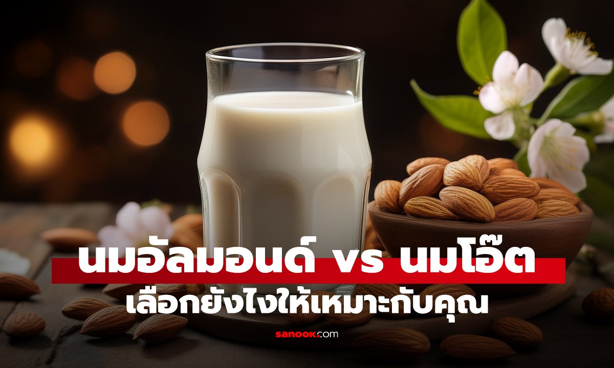 นมอัลมอนด์ vs นมโอ๊ต เลือกยังไงให้เหมาะกับคุณ