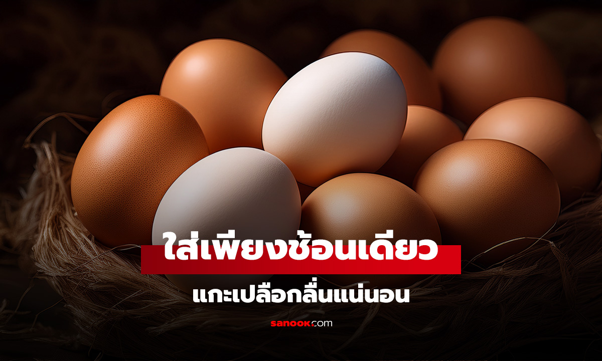แกะลื่นปรื๊ด! ต้มไข่ใส่สิ่งนี้ 1 ช้อน ผิวเนียนไม่ติดเปลือก-ทรงสวยระดับเชฟ น่ากินขึ้นเป็นกอง