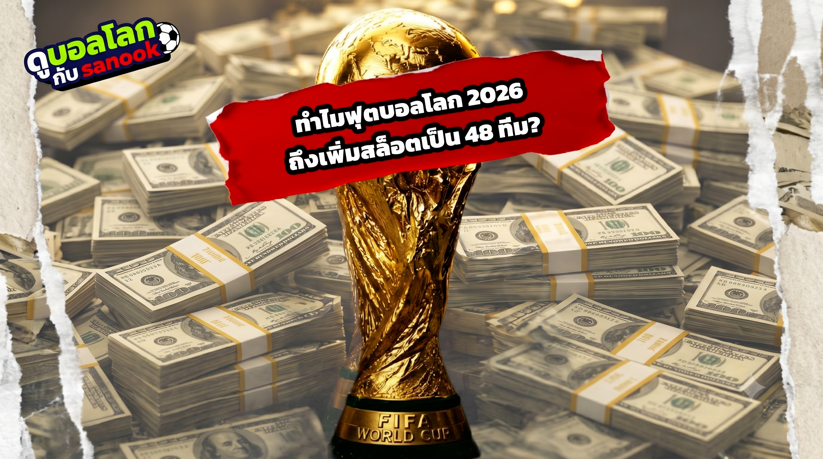 ดูบอลโลกกับ Sanook : Ep.1 ทำไมฟุตบอลโลก2026 ถึงเพิ่มสล็อตเป็น 48 ทีม? (01/06/26)