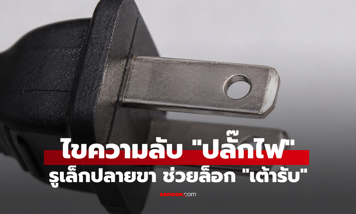 ไขความลับ "ปลั๊กไฟ" รูเล็กปลายขา ช่วยล็อก "เต้ารับ"