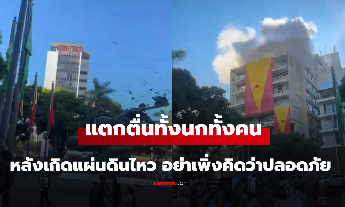 แตกตื่นทั้งนกทั้งคนหลังเกิดแผ่นดินไหว อย่าเพิ่งคิดว่าปลอดภัย