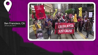 กลุ่มสิทธิสตรีนับล้าน เดินขบวน Women's March ทั่วอเมริกา