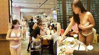 โปรหนักมาก !! ร้านสุกี้ไต้หวัน จัดสาวเสิร์ฟใส่บิกินี่ บริการลูกค้า