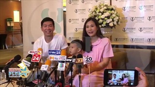 หนุ่ม คงกะพัน ควงภรรยา พร้อมลูกชาย น้องภัทร แถลงข่าวคลอดลูกสาวฝาแฝด