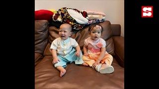 ป๊อก-มาร์กี้ จับลูกแฝด มีก้า-มีญ่า แต่งชุดไทยสุดน่ารัก อวยพรปีใหม่ไทยให้แฟนๆ