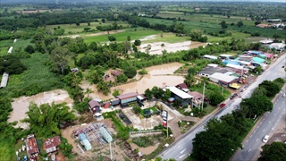 น้ำท่วมหมู่บ้านปอแดงจ.โคราช