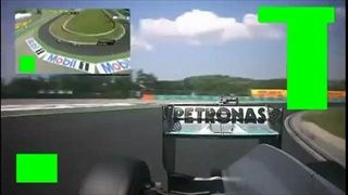 F1 Hungary 2010  Barrichello VS Schumacher