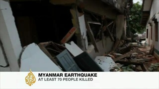 ภาพเหตุการณ์แผ่นดินไหวในพม่า