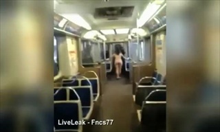 สาวเปลือยกาย ล่อนจ้อนโดดขึ้นรถไฟฟ้าใต้ดินชิคาโก
