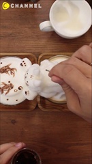 3D Latte art  ลาเต้อาร์ทสวยๆ บนแก้วลาเต้เย็น