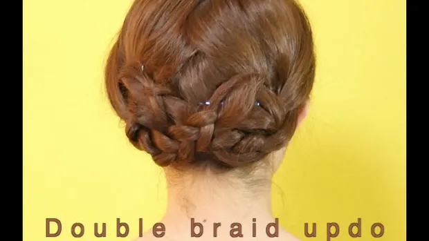 Double braid updo เกล้าผมน่ารักๆของสาวผมบ๊อบ