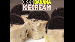 Oreo Banana Ice-Cream ไอศกรีมโอรีโอ้บานาน่า
