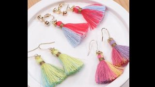 Colorful earrings ต่างหูพู่สีสดใส