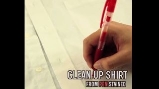 ขจัดคราบปากกาที่เปื้อนเสื้อ (Clean up shirt from pen stained)