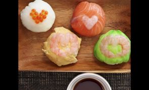 คาวาอี้ซูชิบอล ซูชิหัวใจหลากสี (Kawaii Sushi Ball)