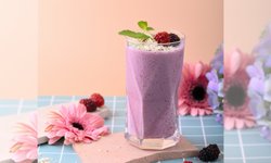 สมูทตีแบล็กเบอร์รีนมข้าวโอ๊ต เติมความสดชื่นแบบได้สุขภาพ