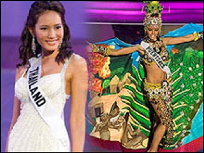 ภาพการประกวดมิสยูนิเวิร์สรอบแรก (ชุดราตรี, ชุดประจำชาติ)