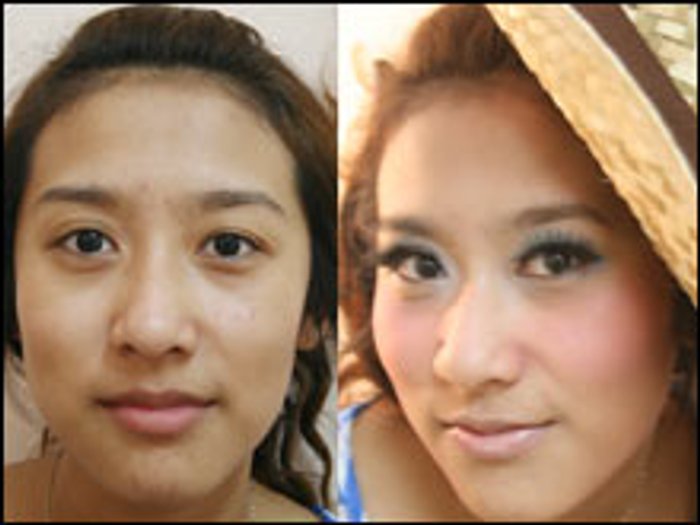 แต่งหน้าโทนฟ้าเขียว เฉี่ยว...รับลมร้อน