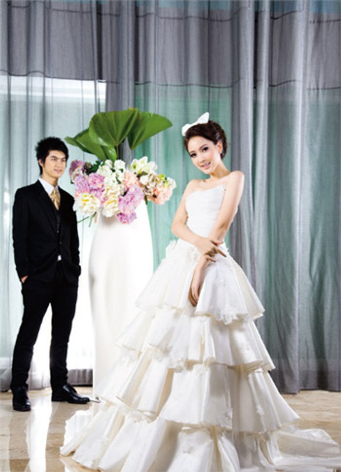 แต๋ว ณฐพร ในชุดเจ้าสาวแสนสวย