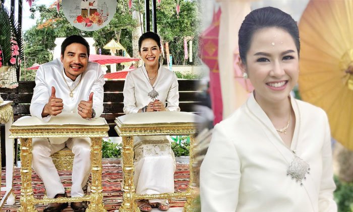 ซูมชุดแต่งงานแจน แฟน น็อต วรฤทธิ์ เรียบๆ สไตล์ล้านนา