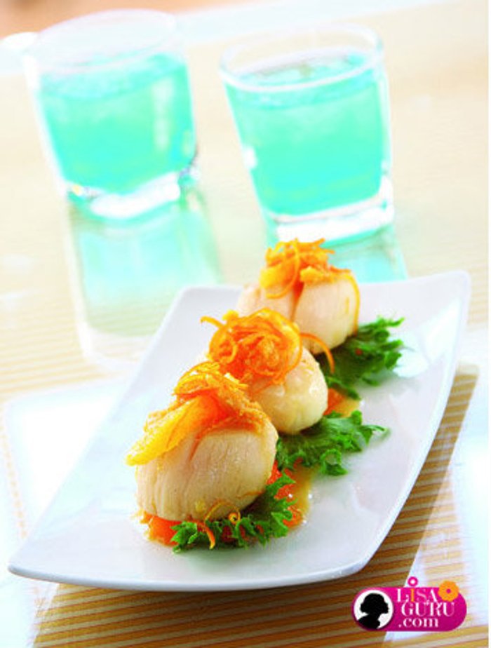 หอยเชลล์ซอสส้ม