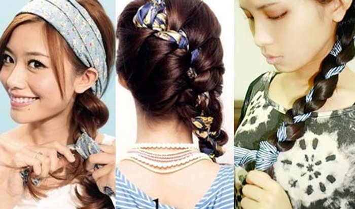 DIY 3 ทรงผมสวยหวาน ด้วยผ้าพันคอผืนเก่ง