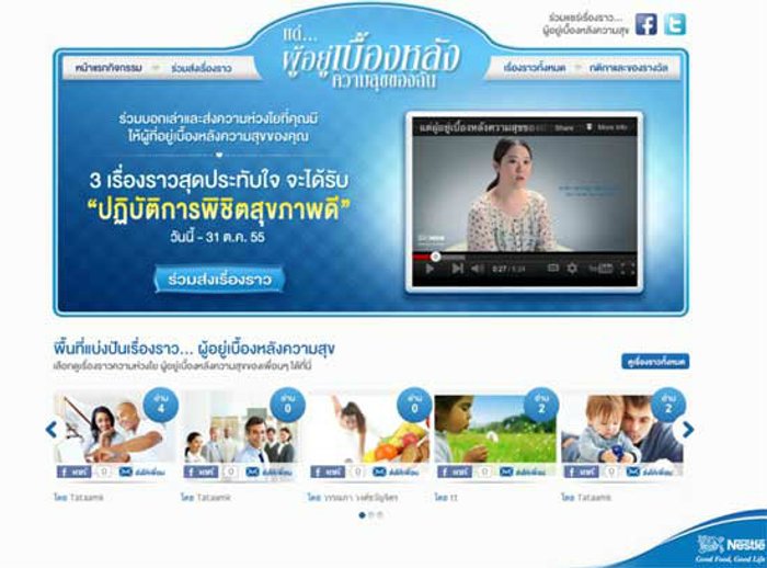 ร่วมส่งเรื่องราวความประทับใจ เบื้องหลังความสุขของคุณ กับเนสท์เล่