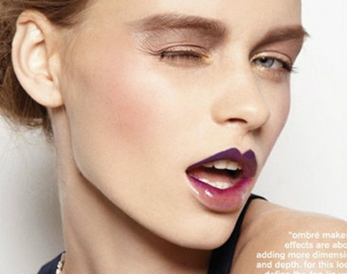 เทคนิคทาปากไล่เฉดแบบ Ombre Lips
