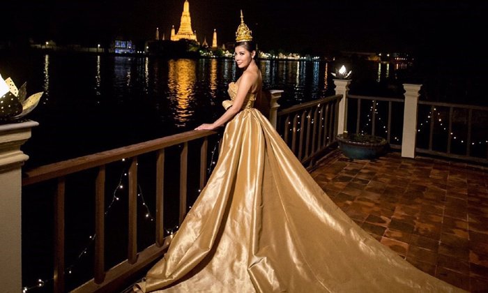 "แหวนแหวน ปวริศา" กับชุดไทยเลอค่า ประดับเพชรสวารอฟสกี้ ในงานวันเกิด