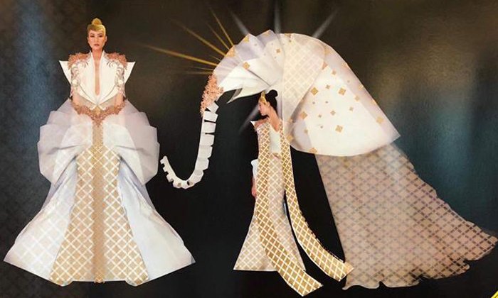 "ชุดช้าง" งามเข้าตา ชนะเลิศเป็นชุดประจำชาติไทยบนเวที Miss Universe 2018