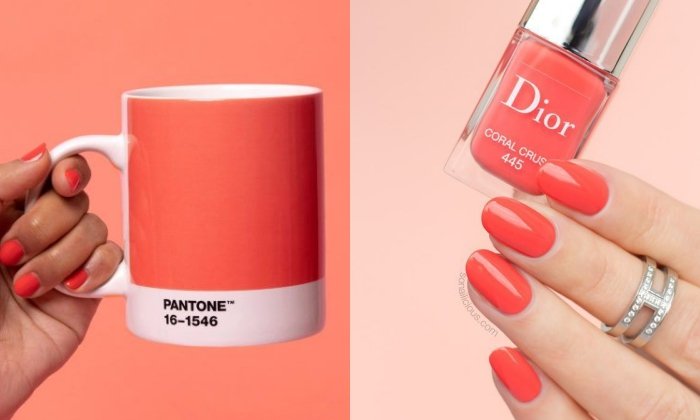 ร่าเริงสดใสรับปี 2019 ไอเดียทำเล็บสี Pantone Living Coral สีส้มปะการัง คือแซ่บ