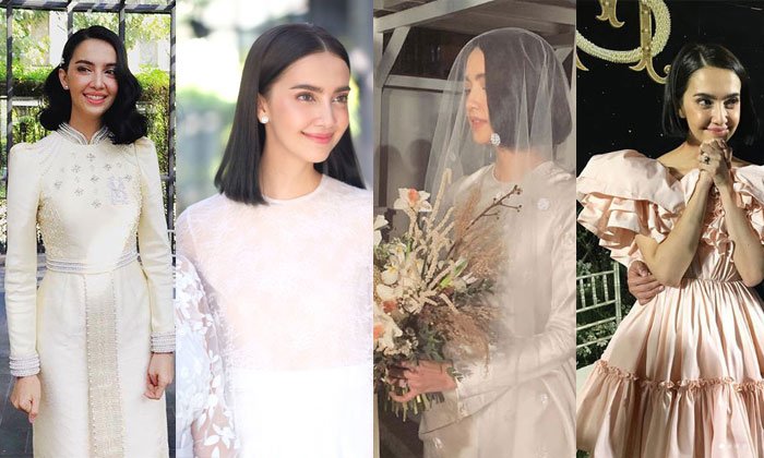 ซาร่า เล็กจ์ ใน 4 ชุดแต่งงาน สวยสง่าหรูหราทุกลุค